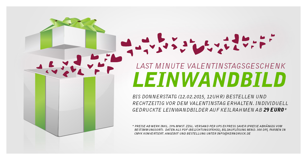 Last Minute Geschenk: Leinwandbild